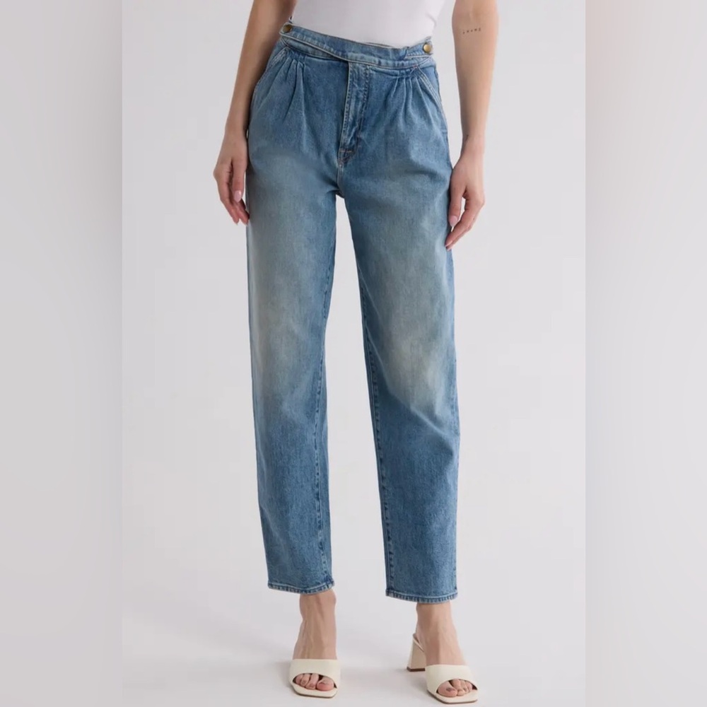 NEW Mother High Waisted Pleated Popular Prep Hover Jeans Size 26